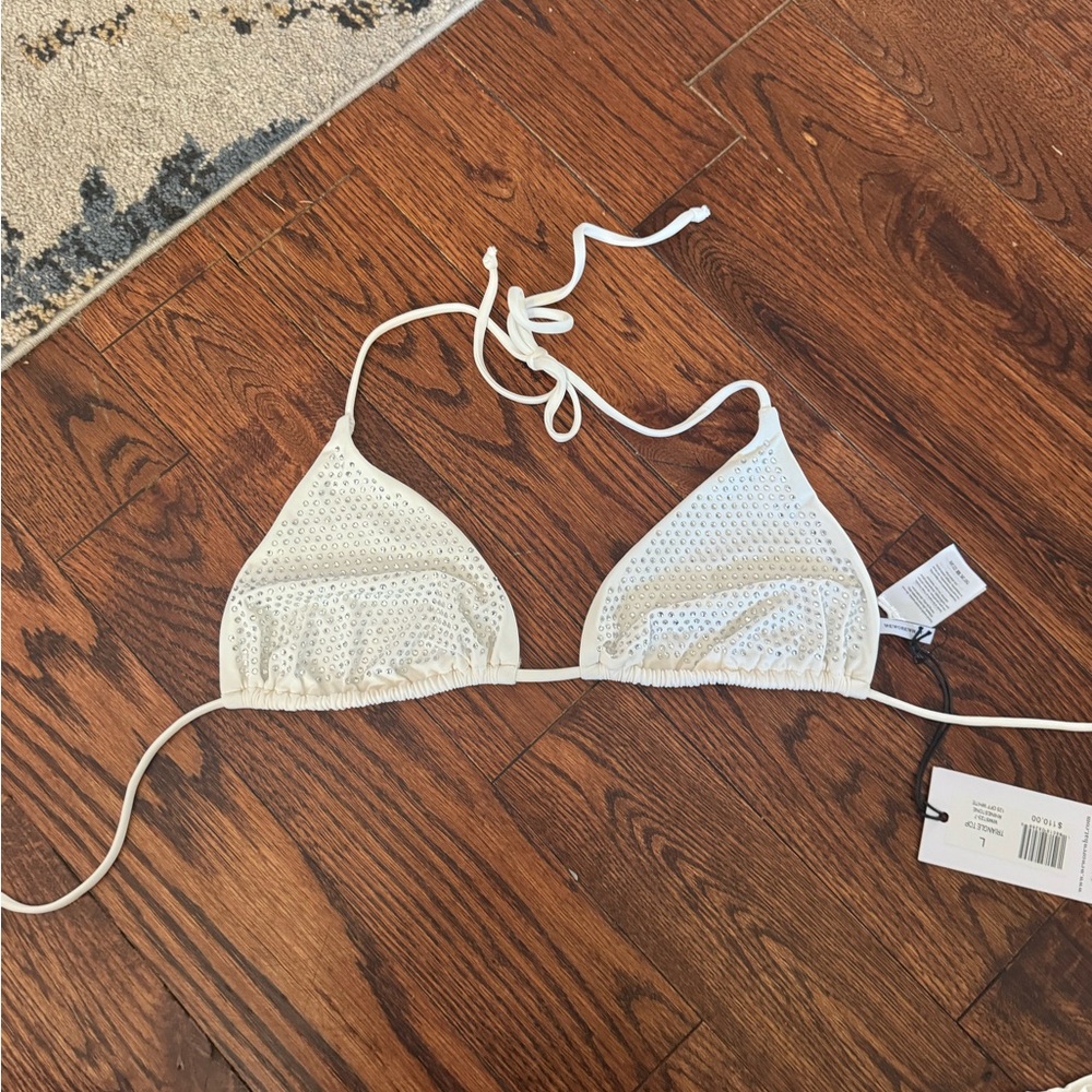 WEWOREWHAT WHITE RHINESTONE BIKINI - Picture 3 of 4